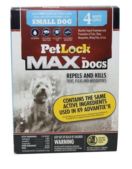 PetLock Max Flea&Tick SM 4pk