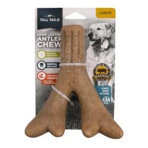 Tall Tails Dog Lg Antler Chew Toy Bacon
