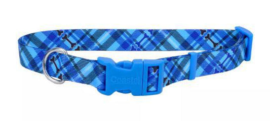 Coastal 5/8" Adj. Collar Plaid 10"-14"