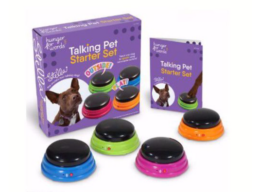 Brightkins Speech Buttons Hunger For Words Starter Set 4pk