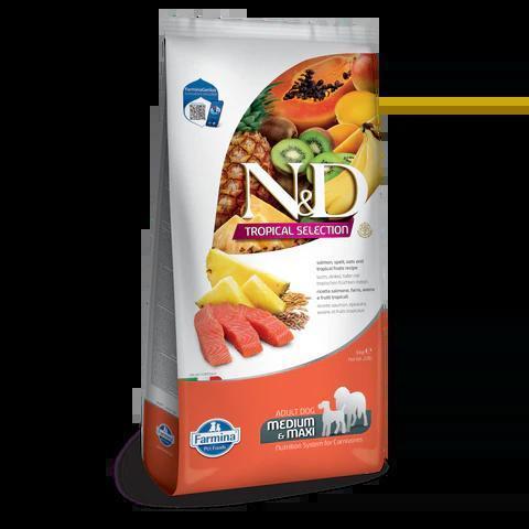 N&D Tropical Select Salmon Med/Maxi 22#