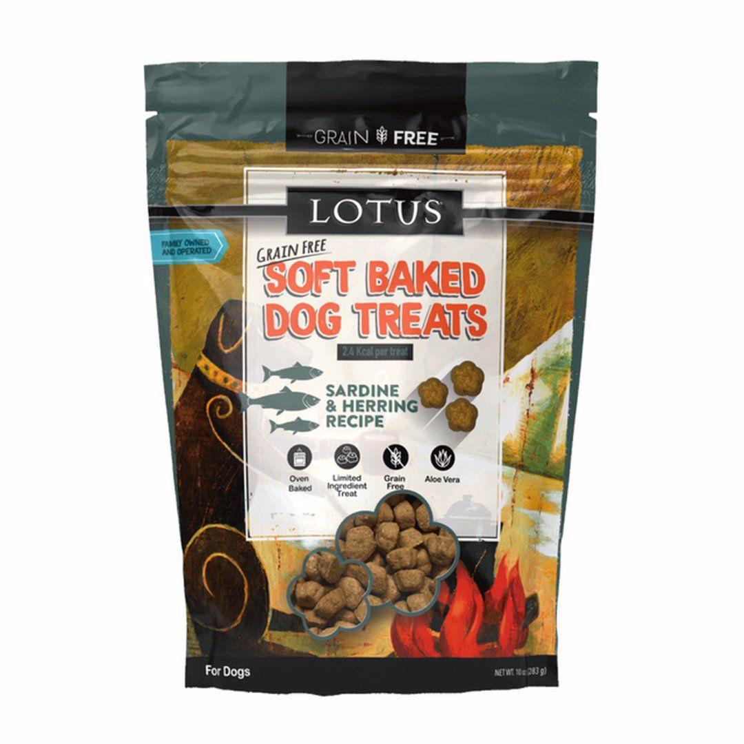 Lotus 10 oz Dog Sardine & Herring Soft Baked Treat GF EA