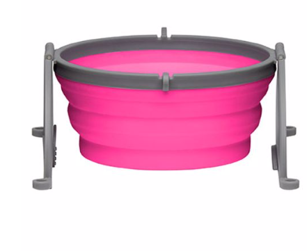 Loving Pets Pink Bella Roma Travel Bowl SM