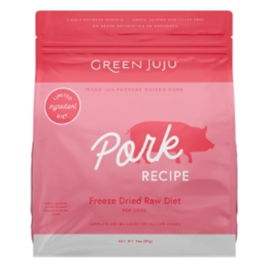 Green Juju Dog Freeze-Dried Raw Limited Ingredient Pork 14oz