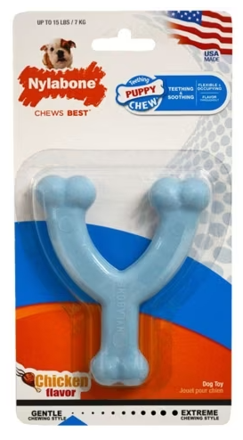 Nylabone Wishbone Chicken Blue Petite