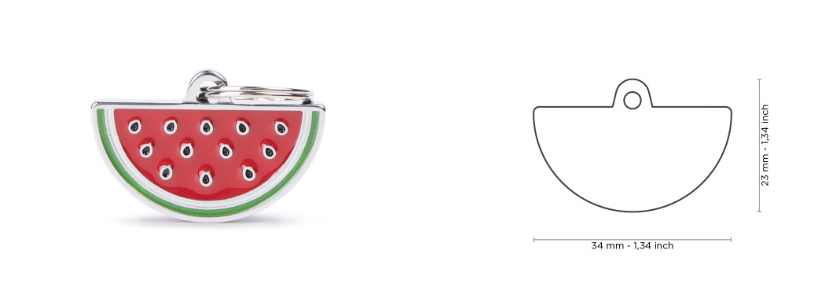 MyFamily Food Watermelon ID Tag