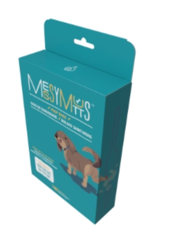 Messy Mutts Biorecycle Poop Bag with Tie Up Handle Turquoise