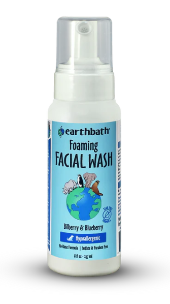 Earthbath Foaming Facial Wash Bilbery & Blueberry 8z