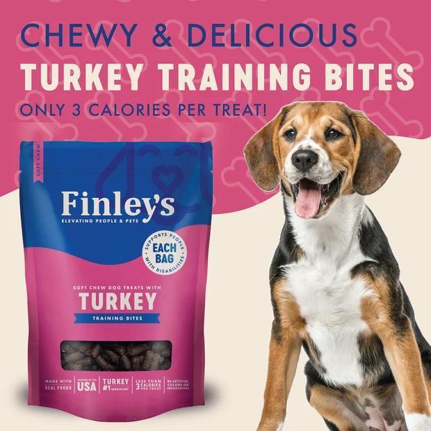 NS Finleys 6 oz Dog Turkey Soft Chew Trainer Bite Treat EA