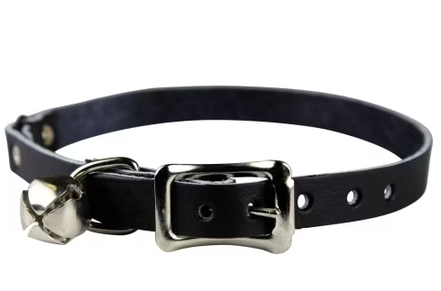Signature Leather Safety Stretch Collar - Black