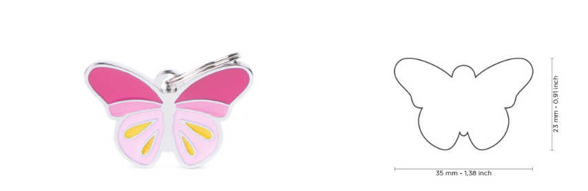 MyFamily Charms Butterfly ID Tag