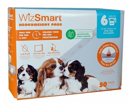 WizSmart Heavyweight dog Pads 23.5x22 50ct