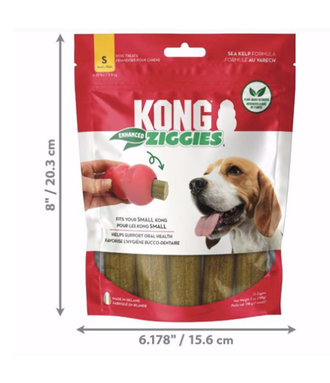 Kong Ziggies Enhanced Plant Based Small 7oz