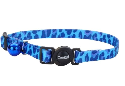 Coastal Adjustable Breakaway Collar - Blue Leopard