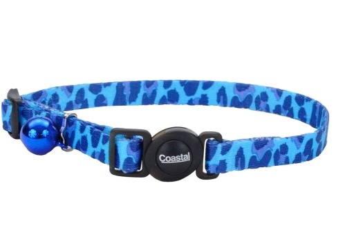 Coastal Adjustable Breakaway Cat Collar - Blue Leopard