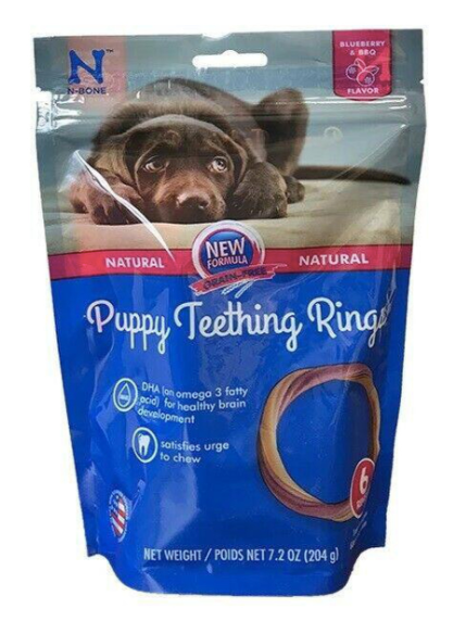 N-Bone Bluberry/Bacon Teething Rings 6ct