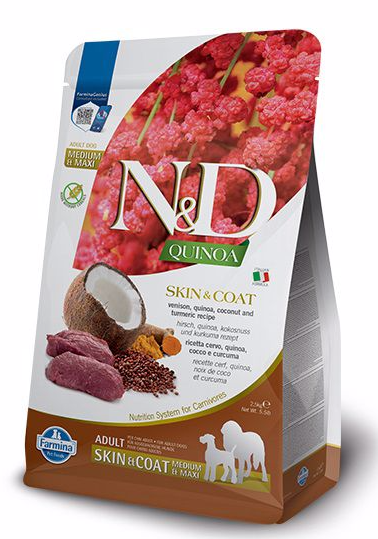 N&D Quinoa Skin & Coat Venison Med 5.5#