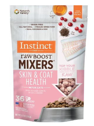 Instinct Raw Boost Mixers Skin & Coat 5.5z Cat