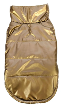 Fashion Pet Metallic Puffy Coat Bronze LG