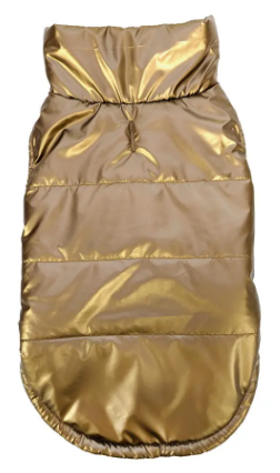 Fashion Pet Metallic Puffy Coat Bronze XLG