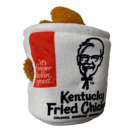 Spot KFC Plush Soft Puzzle Bucket Dog Toy 6"