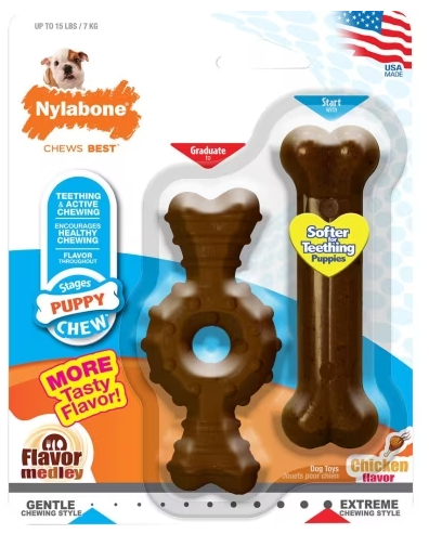 Nylabone Ring & Bone Chicken Petite