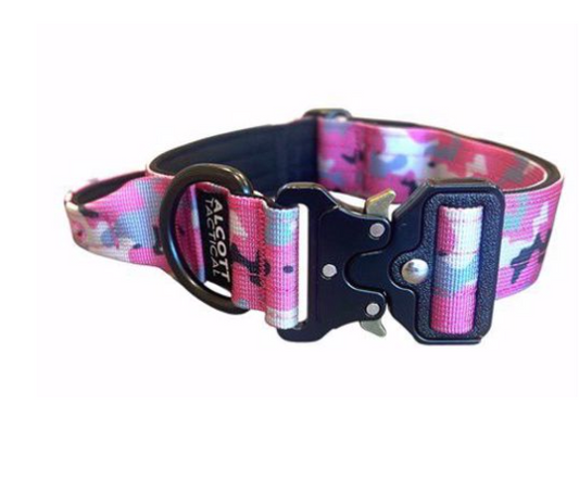 Alcott Solid Tactical Collar Pink Camo XL