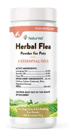 NaturVet Herbal Flea Powder 4z