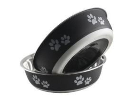 Indipets Buster Bowl Charcoal LG 21cm