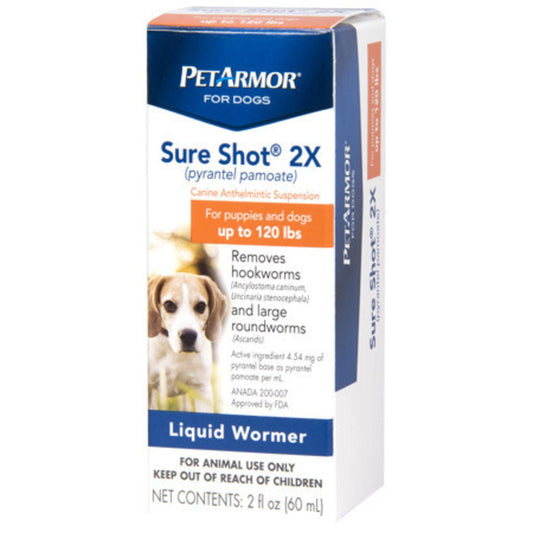 PetArmor Sure Shot 2x Liquid Wormer 2oz