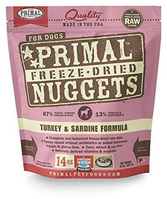 Primal Turkey & Sardine Nuggets 14oz