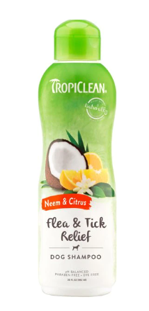 TropiClean Neem Flea & Tick Itch Relief Shampoo 20z