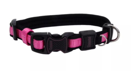 Coastal 5/8" Adj. Collar Pink 8"-12"