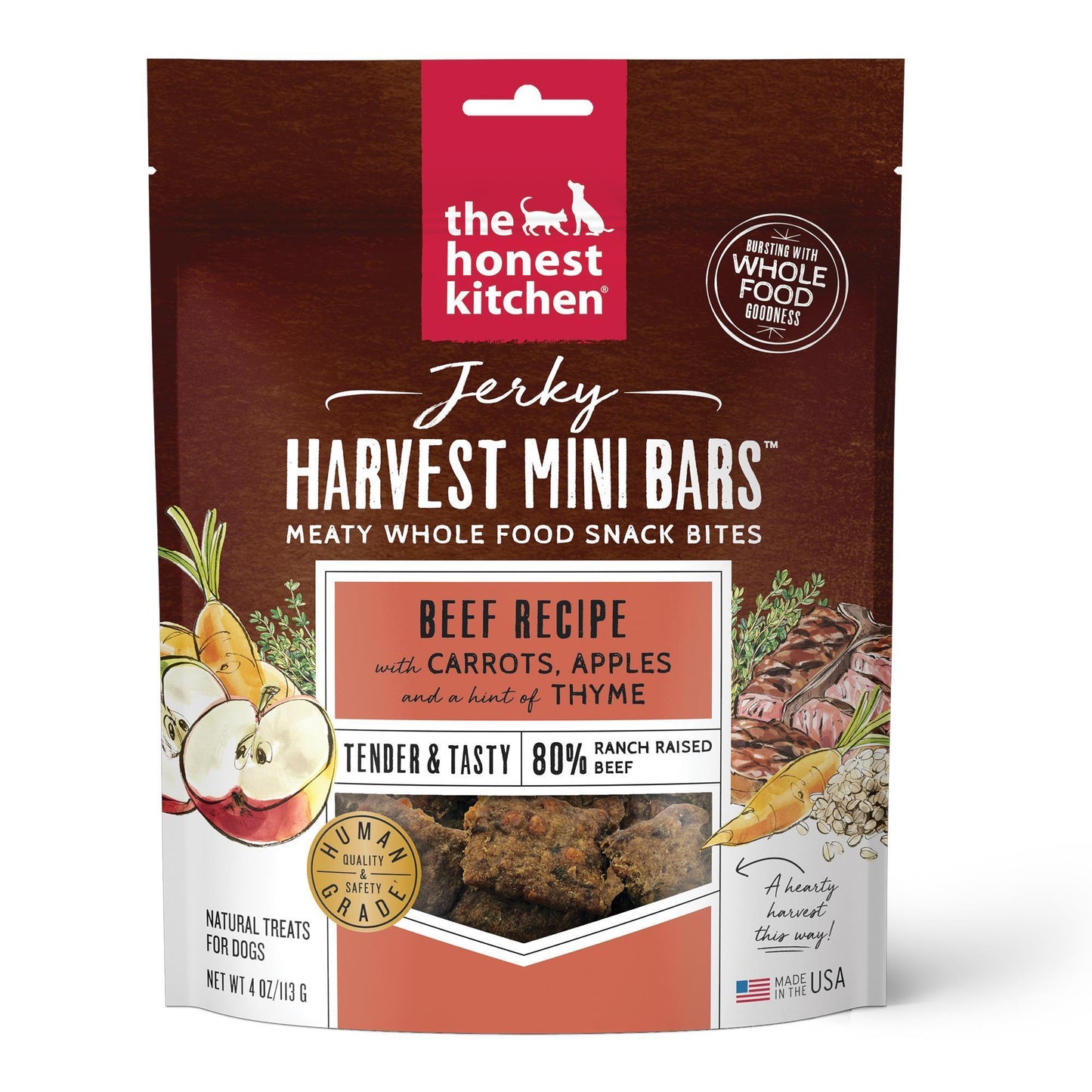 THK Harvest Mini Bars Beef Recipe 4z