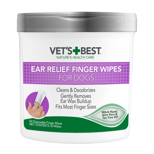Vets Best Ear Finger Wipes 50ct