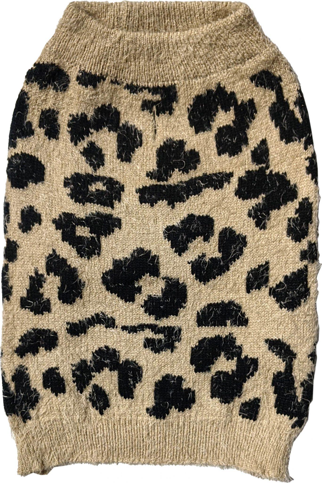 Cosmo Animal Print Sweater Taupe XSM