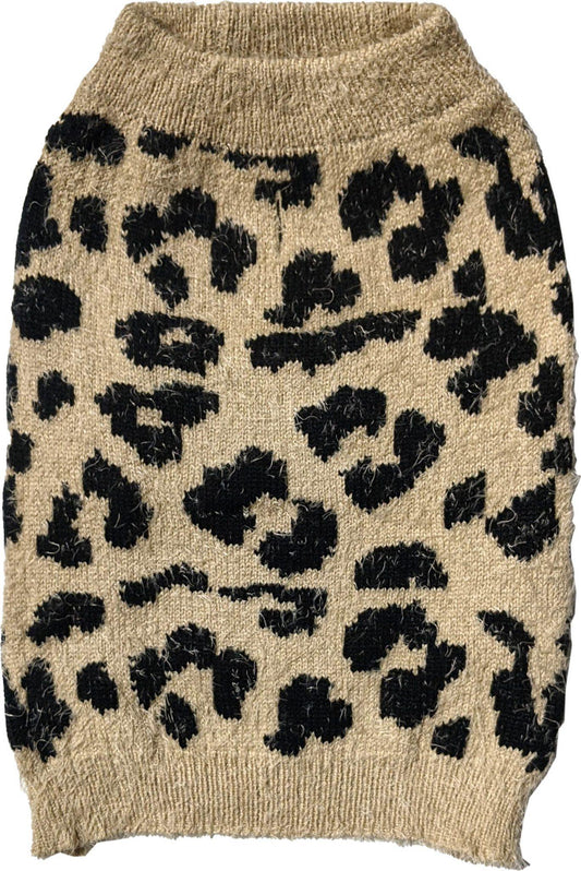 Cosmo Animal Print Sweater Taupe XSM