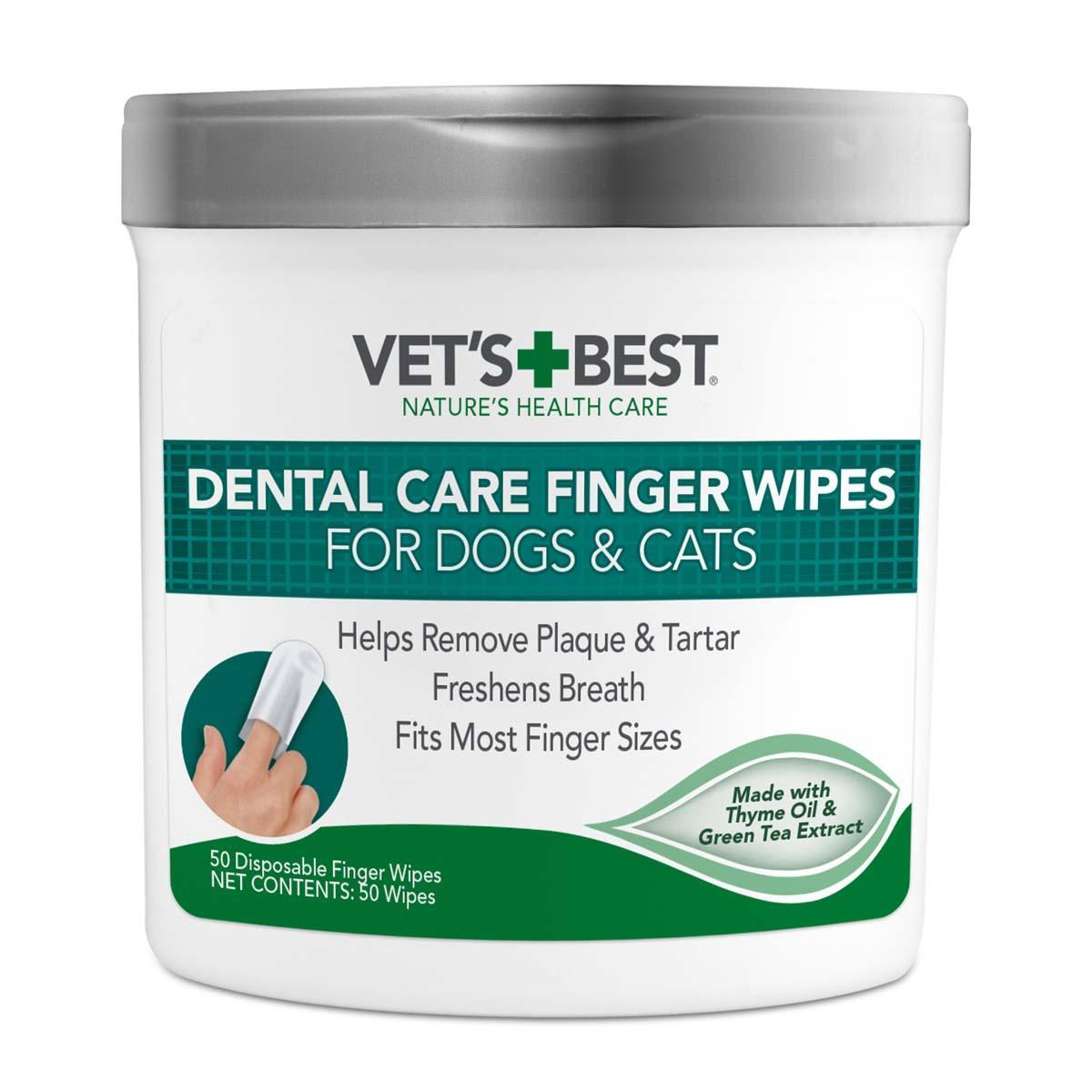 Vets Best Dental Finger Wipes 50ct