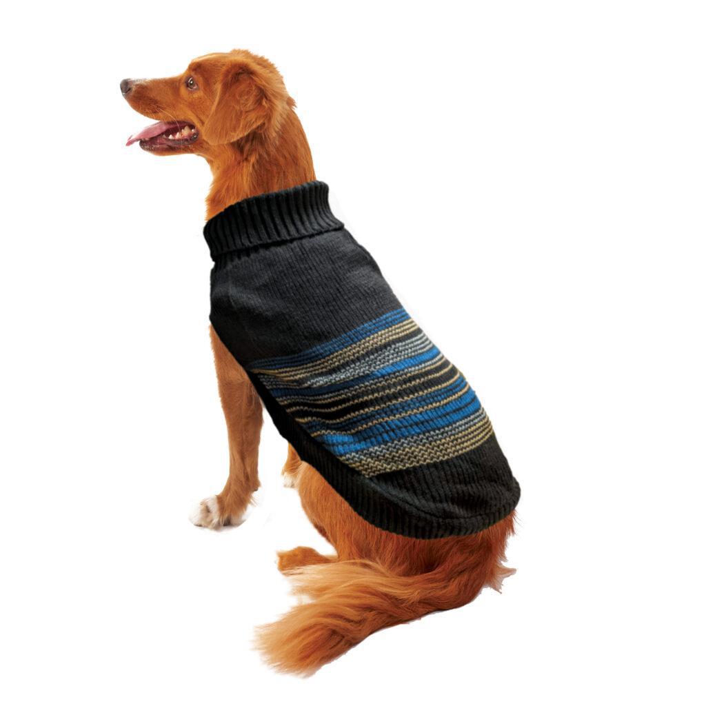 Fashion Pet Cool Stripes Sweater Gray MD