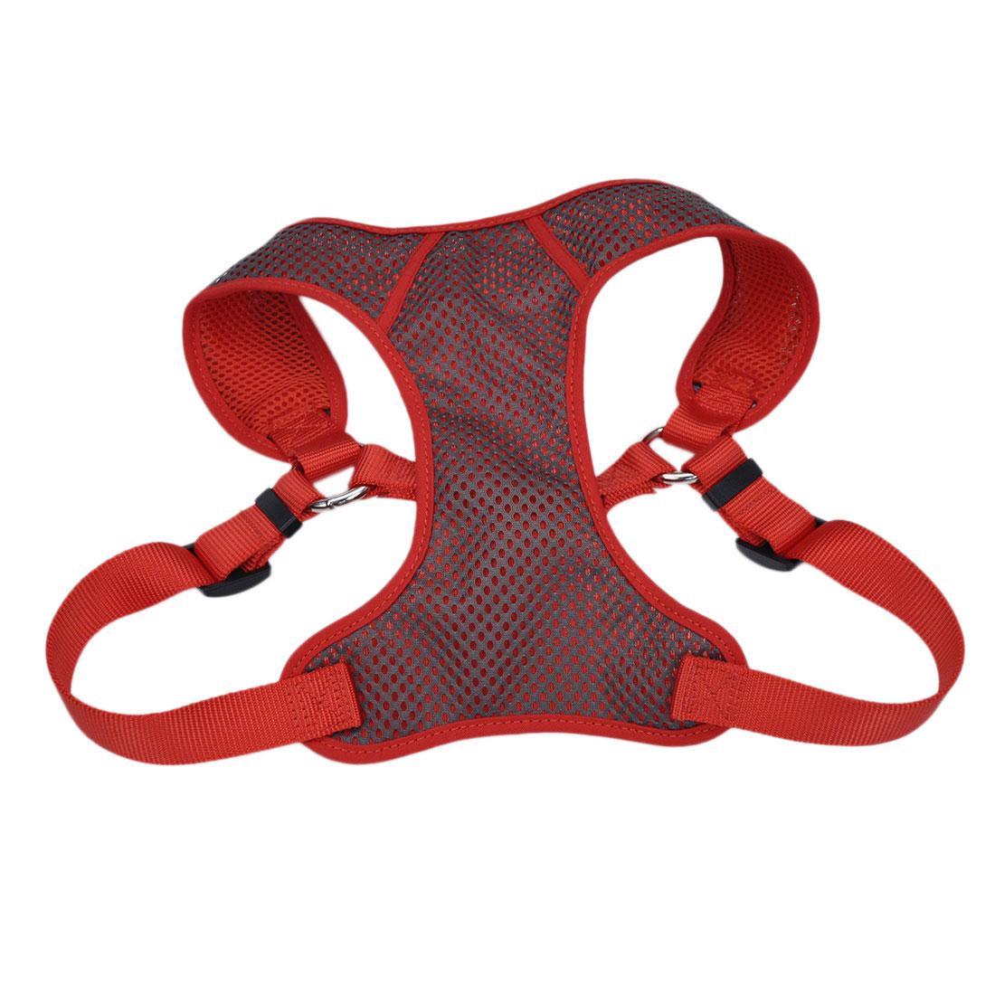 Coastal 5/8" Soft Harness Gray/Red 16"-19"