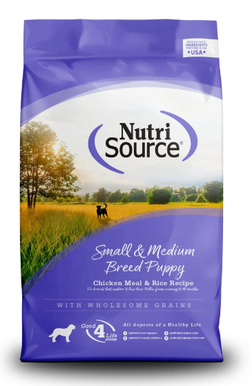 Nutri Source Small/Med. Puppy Chicken & Rice 26#