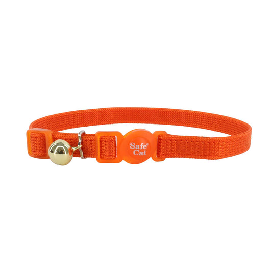 Safe Cat 3/8" Breakaway Cat Collar Orange 8"x12"