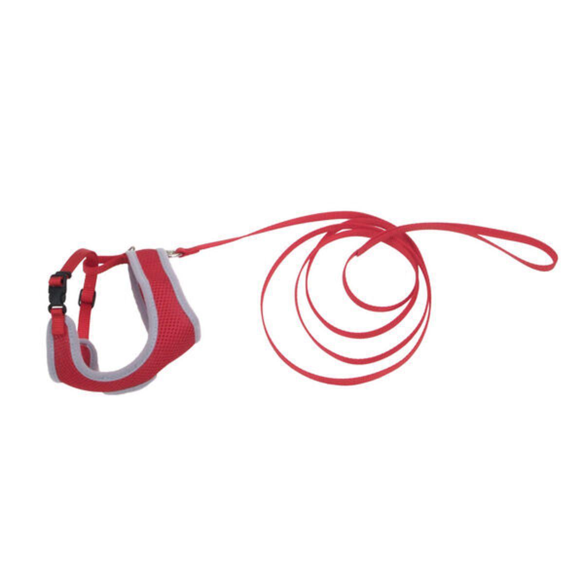 Coastal 3/8" Comfort Soft Cat Harness 14"-16" w/ Leash Red