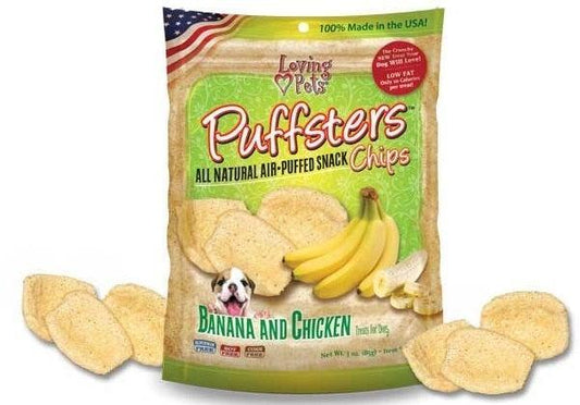 Puffsters Banana & Chicken Chips 4z