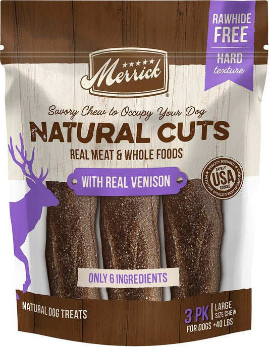 Merrick Natural Cuts Venison LG 3pk