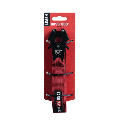Boss Dog Leash 1.25" Red x4'