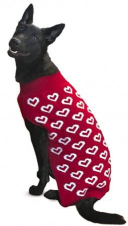 Fashion Pet Allover Hearts Sweater MD