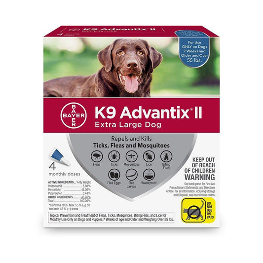 Bayer K9 Advantix 2 55+# XL 4pk