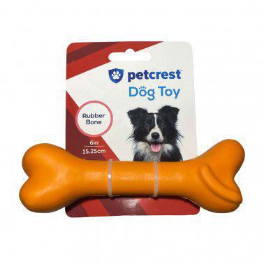 Petcrest Rubber Bone 6"