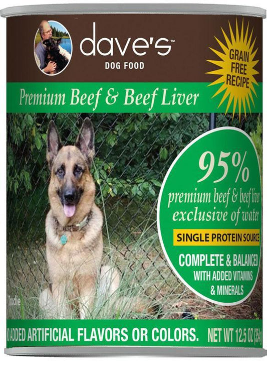 Daves Beef & Liver 95% 12.5z